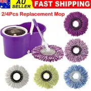 2/4Pcs Replacement Mop Micro Head Refill for 360° Spin Magic Mop Home Cleaning