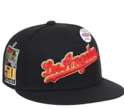 MITCHELL & NESS MENS LOS ANGELES DODGERS 2001 TOPPS PATCH FITTED HAT 7 1/