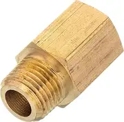 HALLMERS 1/8" NPT Male to 1/8" NPT Female Brass Pipe Fitting Reducer Thread Plumbing Hose, Hex Bushing Threaded Tubing Adapter Coupler, Used to Connect Lines for Air, Water, Fuel, Oil and Gas
