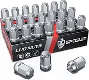 Sposuit M12x1.5 Lug Nuts - Replacement for 1989-2023 Toyota 4Runner, 2016-2021 Tacoma, 2000-2006 Tundra, 2016-2023 Hilux - Closed End Chrome Lug Nut(24 Pcs)