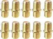 tunghey 10Pack Coaxial Coupler - Cable Connectors for Coaxial Cable Extension, F81 Extension Adapter - Works with HDTV, Antenna, Cable Modem, Coaxial Splitter, CATV