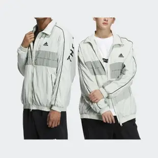 【adidas 愛迪達】外套 男款 女款 運動外套 風衣外套 淺綠 IA9427