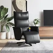 Faux Leather Massage Recliner – 360 Swivel, Comfortable Seat, Featuring 6-Point Vibration, Adjustable Backrest, Lounge Chair for Living Room or Bedroom