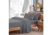 King Size Grey Color Poly Cotton Fitted Sheet Flat Sheet Pillowcase Sheet Set