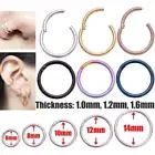 Ear Lip Nose Rings Seamless Hinged Segment Sleeper Clicker Hoop Septum Piercing
