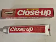 Vintage 1979 Close Up Toothpaste Tube w Box Full Unopened 6.4 oz Family Size NOS