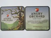 Beer Coaster ~ 2015 ANGRY ORCHARD Hard Apple Cider ~ Gluten Free ~ Walden, N.Y.