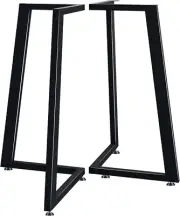 Table Legs - 28 Inch, Desk & Coffee Table Base, Metal Adjustable Legs (Black, H2
