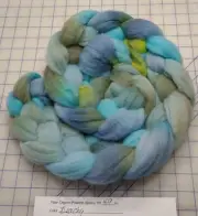 Organic Polwarth Wool Handpainted Combed Top Roving Spinning Felting Beachy