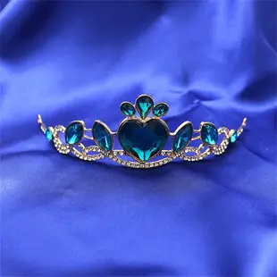 水晶兒童生日皇冠閃亮頭花環裝飾皇冠頭帶