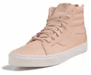 Vans Sk8 Hi Classic Veggie Tan Leather Zip Skateboard Shoes Mens 9.5