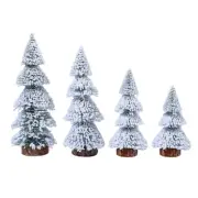 Pack of 4 Faux Pine Trees for Festival Home and Office Decoration Christmas Tree