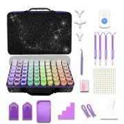 70 Slots Diamond Painting Storage Box, Diamond Art Tools and Matte Black
