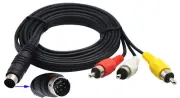 Zdycgtime 3 RCA to 7 Pin Mini DIN S-Video Extension Cable, 5Ft/1.5M, for Laptop,