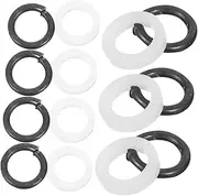 GREENADSCAPE 48pcs Guitar Strap Lock Safety Pads Durable Instrument Safe Locks for Secure Guitar Strap Installation Easy DIY Replacement Includes Washers