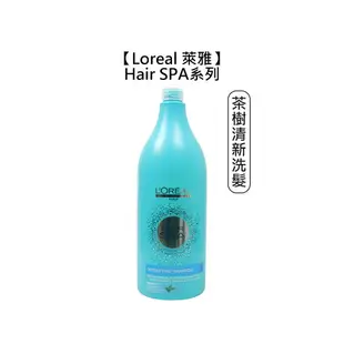 現貨 Loreal 萊雅 Hair SPA 茶樹清新洗髮精 1500ml 去屑 油頭 護髮 頭皮 睡蓮淨化洗 巴黎萊雅