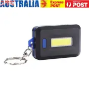 Mini Portable COB LED Flashlight Keychain Emergency Camping 3 Modes Pocket Torch
