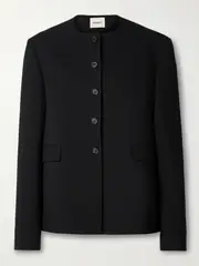 [KHAITE] KHAITE - Jameson Crepe Jacket - Black - US6 US 6 Black