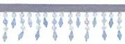 Diamond Beaded Fringe Trim, Color# M44008 - Arctic Blue [12 Yards]