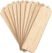 10pcs Wooden Bookmark Craft Bookmark Blanks Bookmark Tassels Sublimation Keychain Blanks Log Book Marks Dowel Home and Decor Bookmarks Clear Double Sided Blank Picture Keychain Tin