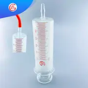500ml Foul Mouth Glass Syringe Sampler Laboratory Reusable Chemistry Injector
