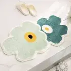 Bathroom Mat Fine Texture Home Decor Water Absorbent Non-slip Modern Carpet