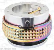 NRG STEERING WHEEL QUICK RELEASE GEN 2.1 SILVER/ NEOCHROME PYRAMID SRK-210SSL-MC