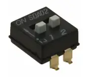 Pack of 4 SDA02H1SBD Switch Surface Mount Slide DIP SPST 0.025A 24V