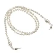 Pearl Beaded Eyeglass Chain Sunglass Holder Strap Lanyard Necklace 1PCS White