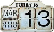 Metal Flip Calendar | Calendar Wall Hanging | Flip Signs, Perpetual Calendar Month Week Date Display for