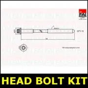 Head Bolt Kit Fits SUZUKI JIMNY 1.5 K9K 266 K9K 700 SN 9311B