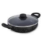 Amazon Brand - Solimo Non-Stick Kadai with Glass Lid & Detachable Handle