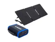 36Ah Lithium Portable Power Pack 100W USB C LiFePO4+ 70W Solar Panel Charger
