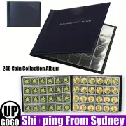1X Coin Collection Album Storage Book Case Folder Holder Penny Collecting 240 AU