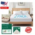 Breathable King Size Mattress Protector 2 Pack - Deep Pocket, Noiseless Design