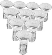 HEALLILY Heavy Duty Carriage Bolts 100pcs Carbon Steel Round Round Neck Full Thread Zinc Plated Versatile Hardware Kit