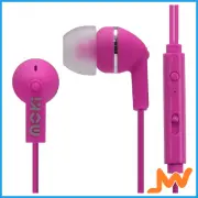 Moki Noise Isolation Earbuds with In-Line Mic/Control - Pink