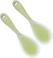 Zerodeko 2Pcs Rice Spoon Non Stick Kitchen Utensil Creative for Serving Safe for Non Stick Cookware for Home and Restaurant Use Green