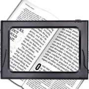 3X Lupa De Lectura De Pagina Completa Con 6 Luces Led Manos De Mano