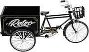 TOPPERFUN 1:10 Scale Metal Vintage Tricycle Model Retro Decor for Bedroom/Office