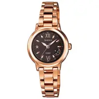 在飛比找Yahoo奇摩購物中心優惠-CASIO SHEEN系列 璀璨時尚電波都會腕錶-玫瑰金-S