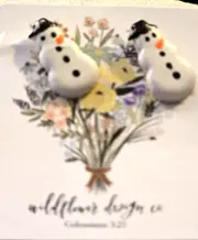 WILDFLOWER DESIGN CO. SNOWMEN POST BACK EARRINGS