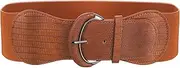 [JOELELI] Women Stretchy Wide Waist Belt Ladies Fashion Elastic Belts with Hook Buckle Retro Clasp Buckle Belt Cinch Belts for Dress Jumpsuit Long Coat