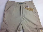 Mens 3/4 CARGO SHORTS Long Pants 100% COTTON Army Military Combat Summer