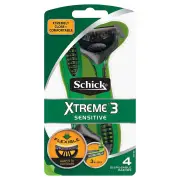 Schick Xtreme3 Sensitive Disposable Razors X 4