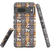 For Google Pixel 7 Case Tough Protective Cover Seamless Cats