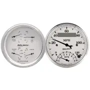 Auto Meter 1620 Old Tyme White Quad Gauge Kit