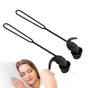 Swimming Ear Plugs - Waterproof Earplugs Noise Reduction - Reusable Water Ear Plugs with Lanyard, Swim Accessories Hearing Protection for Adults Kids