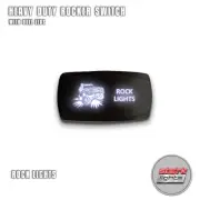WHITE HORIZONTAL LED Rocker Switch Dual Light 12V ON OFF For Jeep - ROCK LIGHTS (for: Jeep)