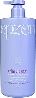epzen Calm Cleanse Hydrating Body Wash Shower Gel - Organic Body Wash with Rosehip Oil & Vitamin E, Moisturising Daily Cleanser for Excess Oil & Grime Removal - 750mL